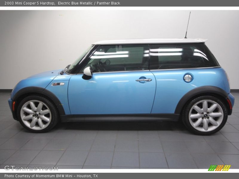 Electric Blue Metallic / Panther Black 2003 Mini Cooper S Hardtop