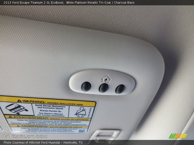 White Platinum Metallic Tri-Coat / Charcoal Black 2013 Ford Escape Titanium 2.0L EcoBoost