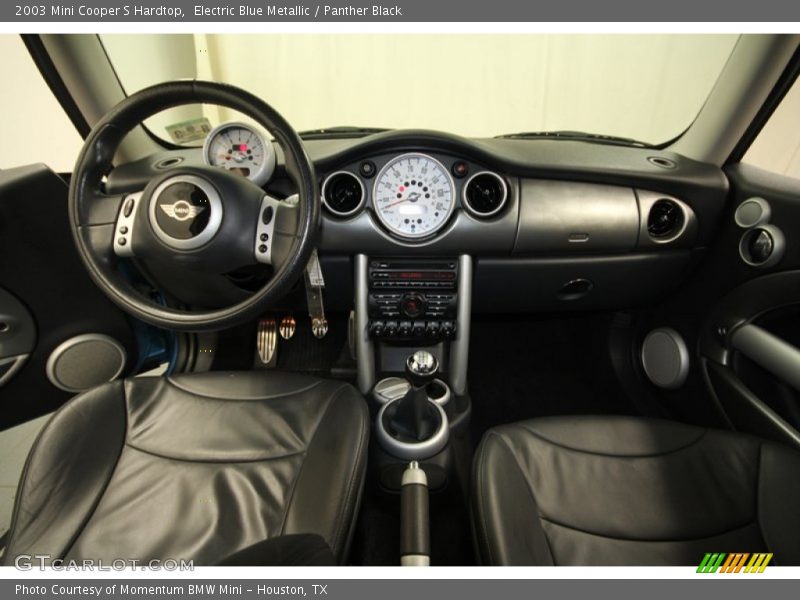 Electric Blue Metallic / Panther Black 2003 Mini Cooper S Hardtop