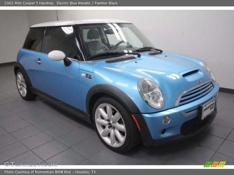 Electric Blue Metallic / Panther Black 2003 Mini Cooper S Hardtop