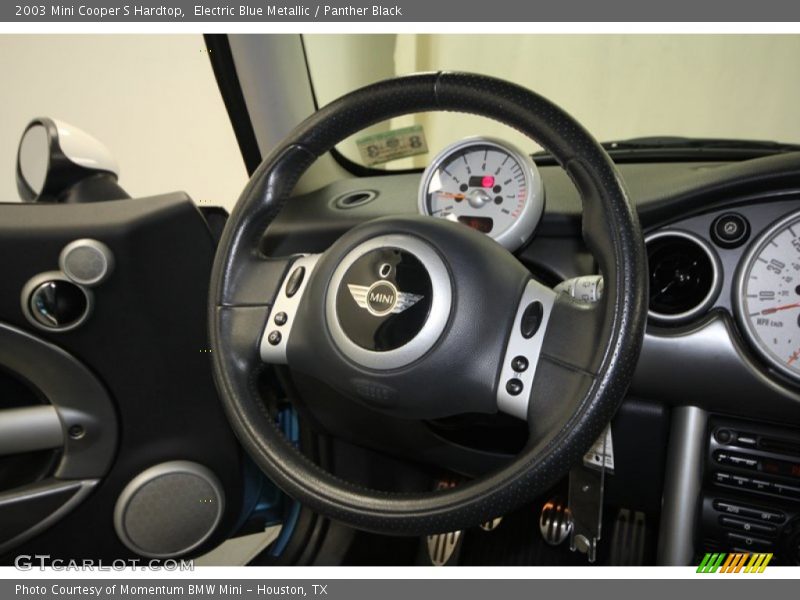 Electric Blue Metallic / Panther Black 2003 Mini Cooper S Hardtop