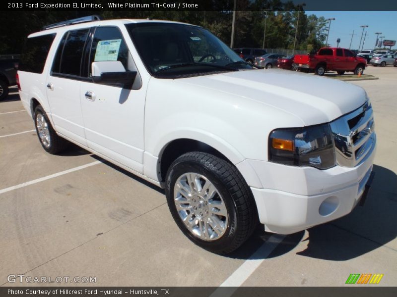 White Platinum Tri-Coat / Stone 2013 Ford Expedition EL Limited