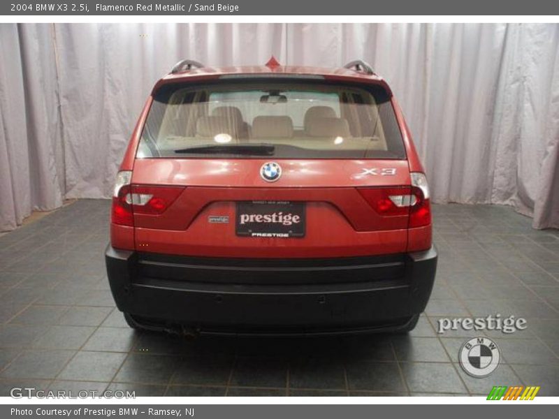 Flamenco Red Metallic / Sand Beige 2004 BMW X3 2.5i