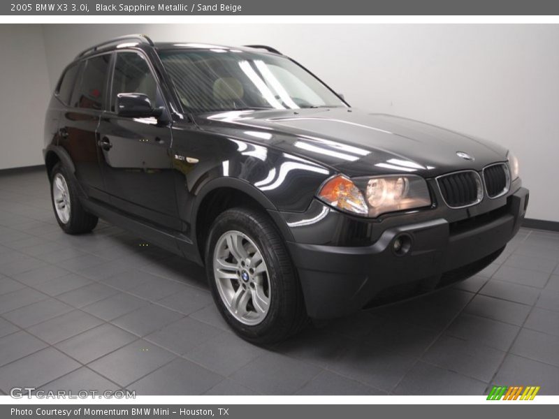 Black Sapphire Metallic / Sand Beige 2005 BMW X3 3.0i