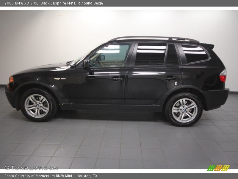 Black Sapphire Metallic / Sand Beige 2005 BMW X3 3.0i