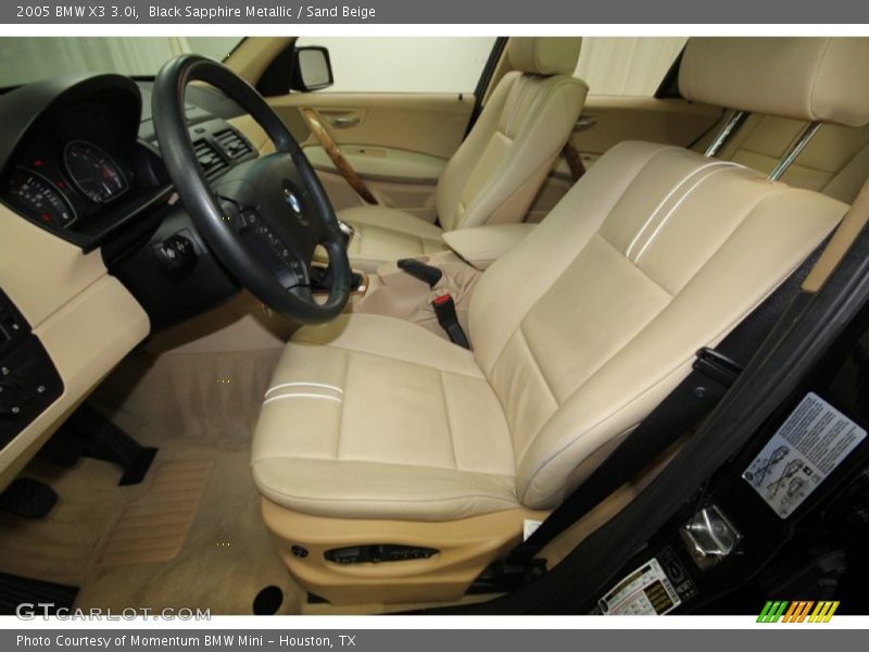 Black Sapphire Metallic / Sand Beige 2005 BMW X3 3.0i
