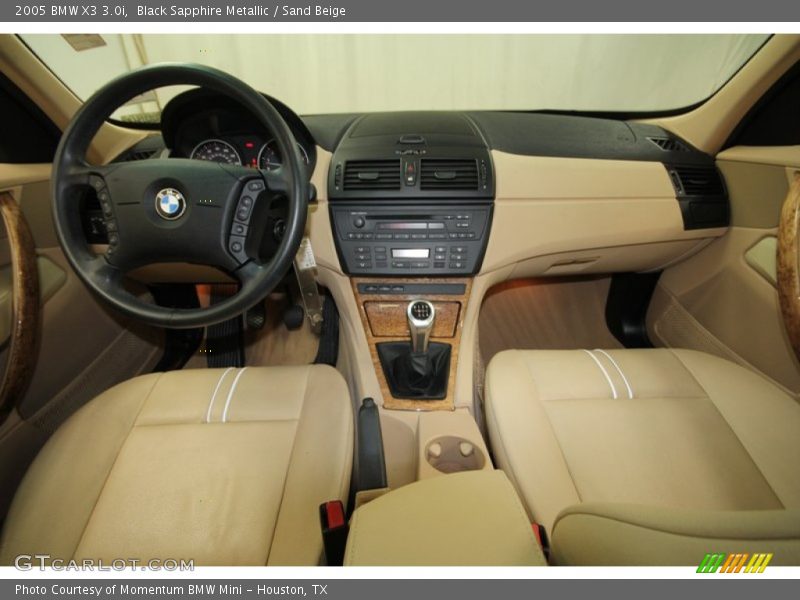 Black Sapphire Metallic / Sand Beige 2005 BMW X3 3.0i