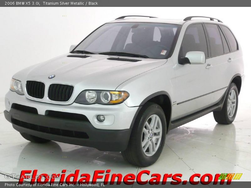 Titanium Silver Metallic / Black 2006 BMW X5 3.0i