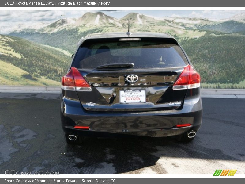 Attitude Black Metallic / Ivory 2013 Toyota Venza LE AWD