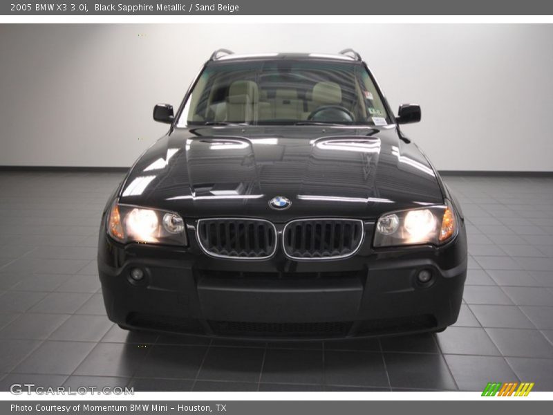 Black Sapphire Metallic / Sand Beige 2005 BMW X3 3.0i