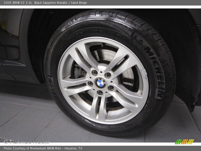 Black Sapphire Metallic / Sand Beige 2005 BMW X3 3.0i