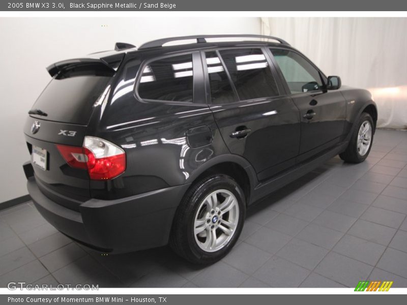Black Sapphire Metallic / Sand Beige 2005 BMW X3 3.0i