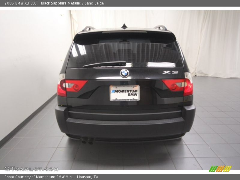 Black Sapphire Metallic / Sand Beige 2005 BMW X3 3.0i