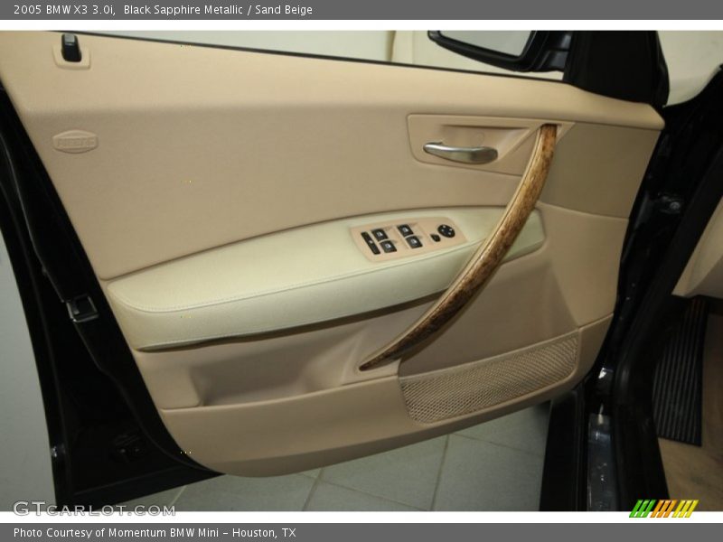 Black Sapphire Metallic / Sand Beige 2005 BMW X3 3.0i