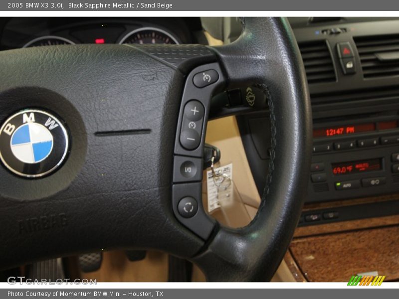 Black Sapphire Metallic / Sand Beige 2005 BMW X3 3.0i