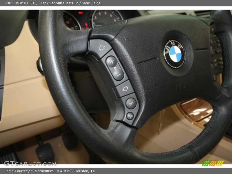 Black Sapphire Metallic / Sand Beige 2005 BMW X3 3.0i