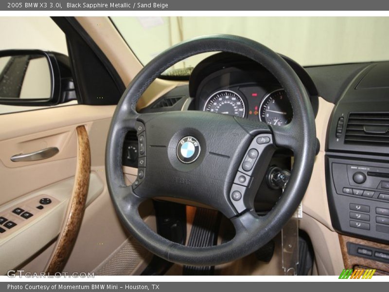 Black Sapphire Metallic / Sand Beige 2005 BMW X3 3.0i