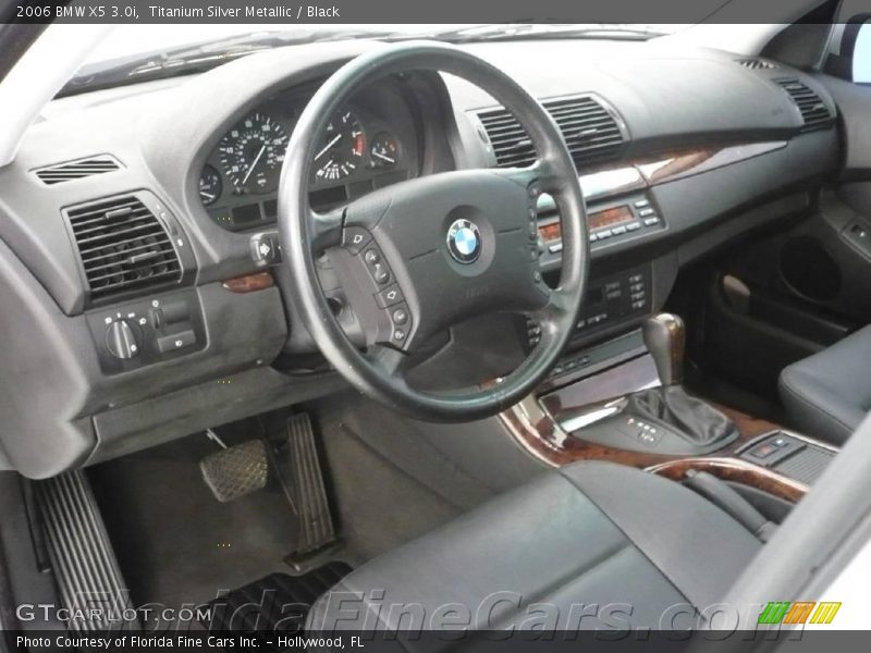 Titanium Silver Metallic / Black 2006 BMW X5 3.0i
