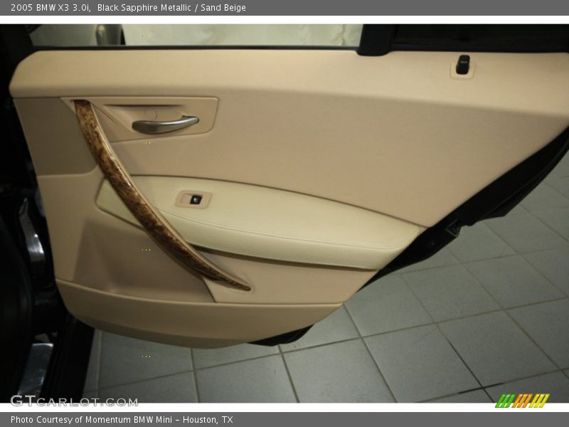 Black Sapphire Metallic / Sand Beige 2005 BMW X3 3.0i