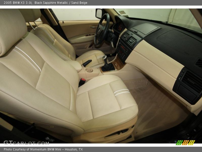 Black Sapphire Metallic / Sand Beige 2005 BMW X3 3.0i