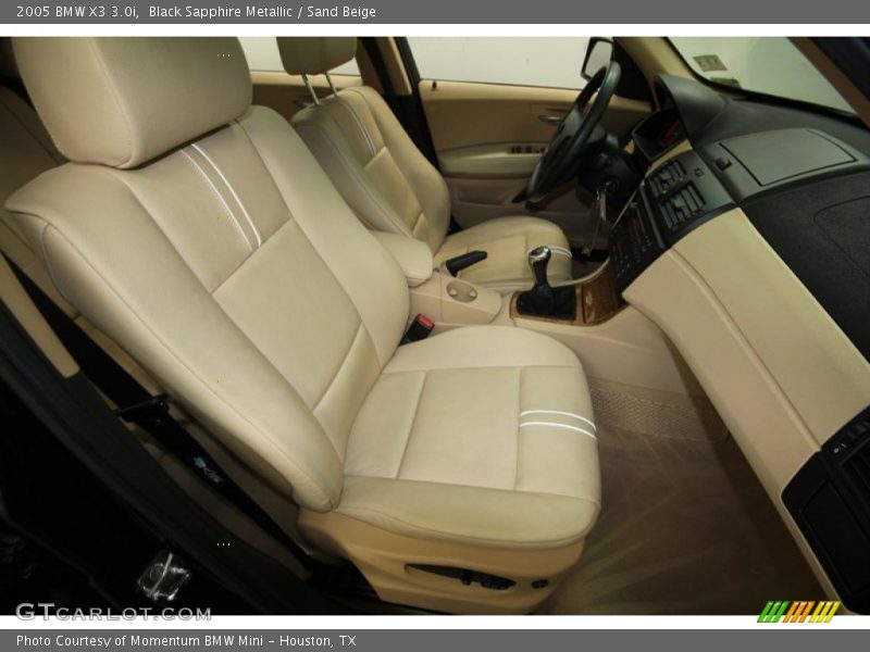 Black Sapphire Metallic / Sand Beige 2005 BMW X3 3.0i