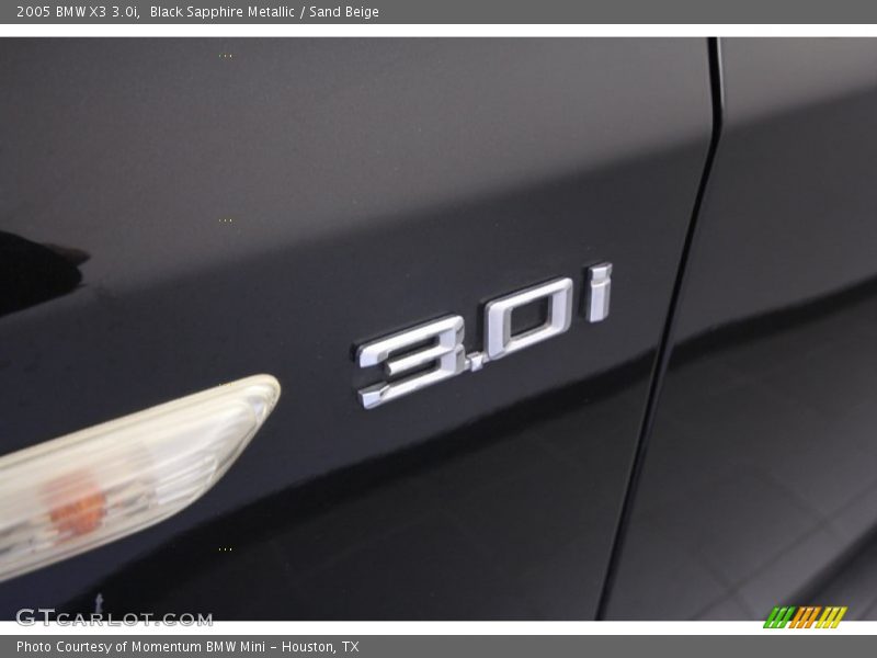 Black Sapphire Metallic / Sand Beige 2005 BMW X3 3.0i