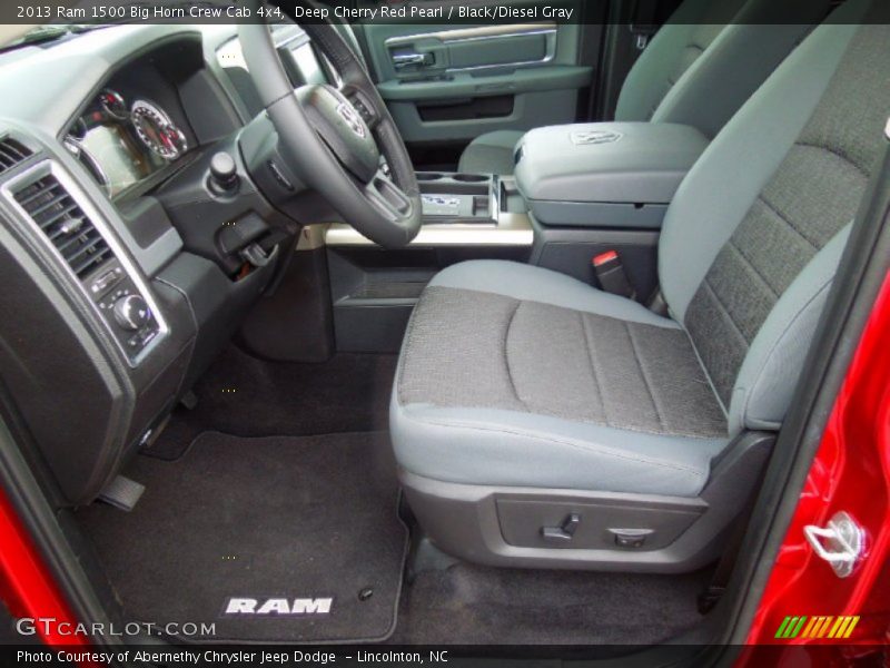  2013 1500 Big Horn Crew Cab 4x4 Black/Diesel Gray Interior