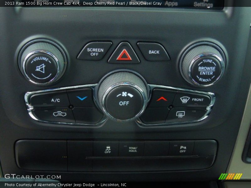 Controls of 2013 1500 Big Horn Crew Cab 4x4