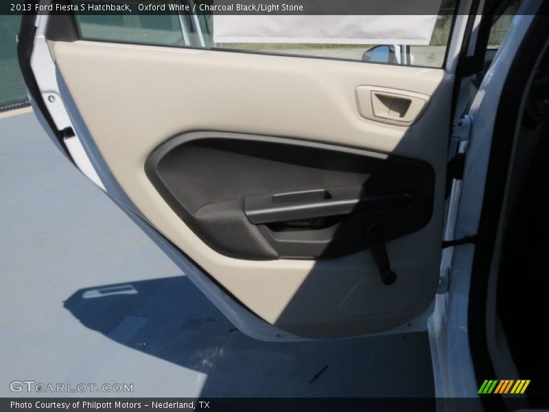 Oxford White / Charcoal Black/Light Stone 2013 Ford Fiesta S Hatchback