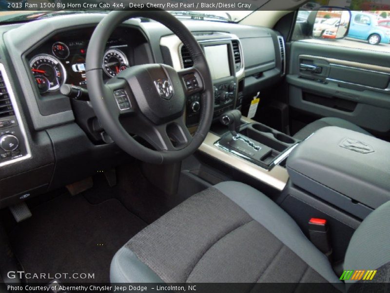 Black/Diesel Gray Interior - 2013 1500 Big Horn Crew Cab 4x4 