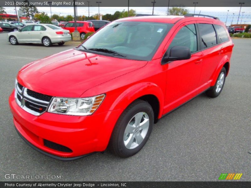 Bright Red / Black 2013 Dodge Journey SE