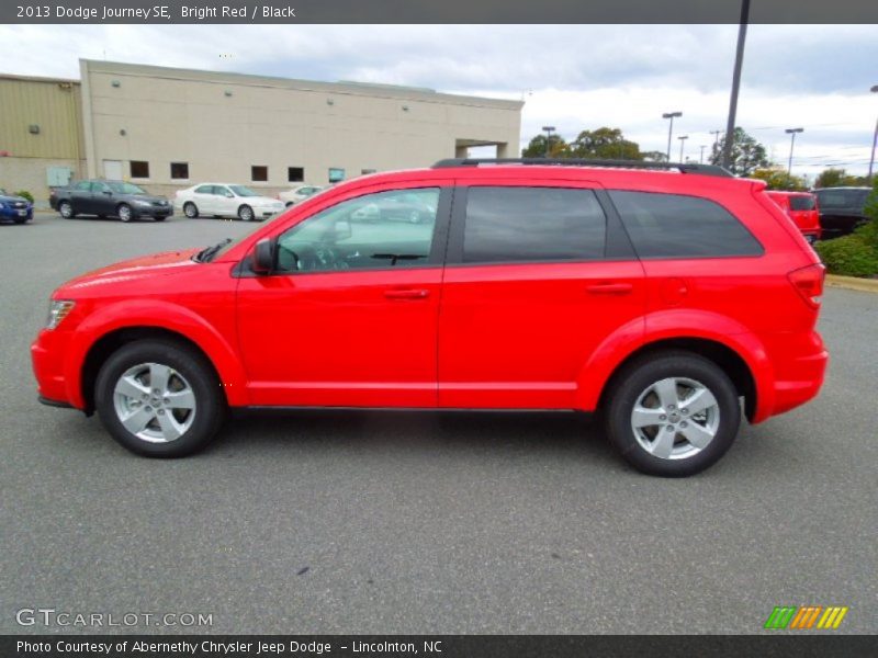 Bright Red / Black 2013 Dodge Journey SE