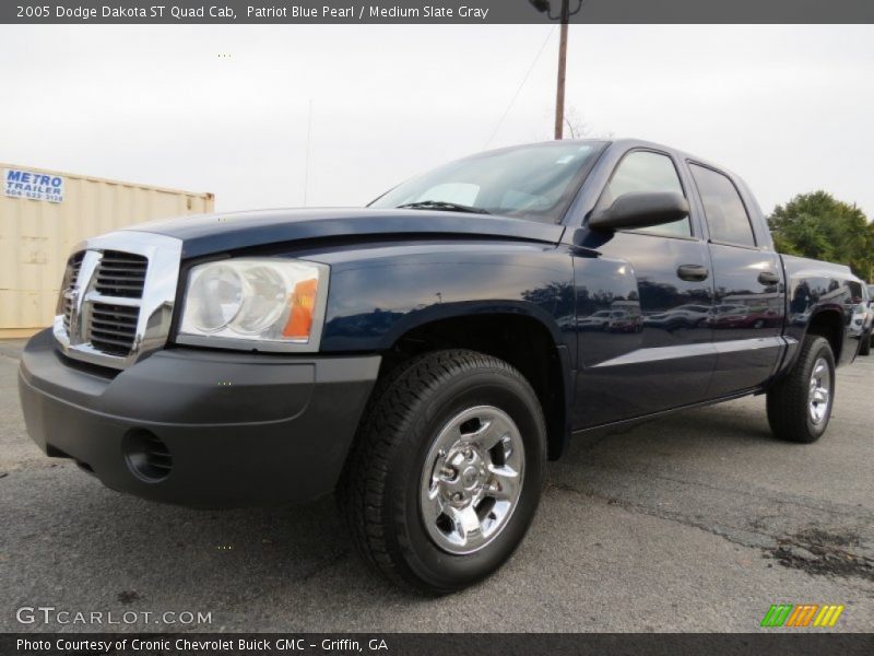 Patriot Blue Pearl / Medium Slate Gray 2005 Dodge Dakota ST Quad Cab