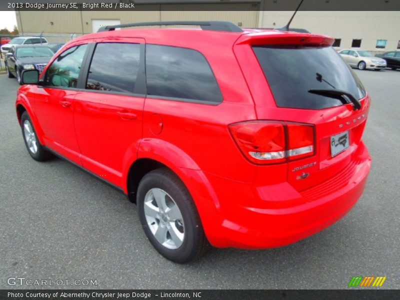 Bright Red / Black 2013 Dodge Journey SE