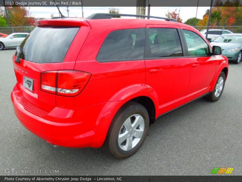 Bright Red / Black 2013 Dodge Journey SE