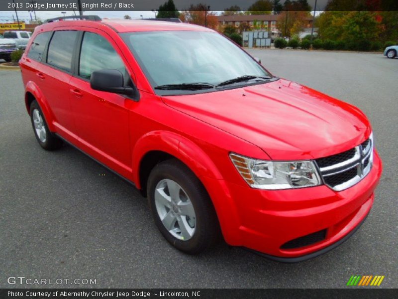 Bright Red / Black 2013 Dodge Journey SE