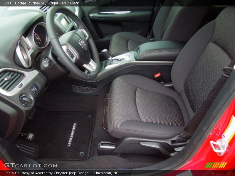 Bright Red / Black 2013 Dodge Journey SE
