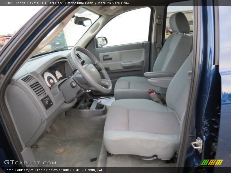 Patriot Blue Pearl / Medium Slate Gray 2005 Dodge Dakota ST Quad Cab