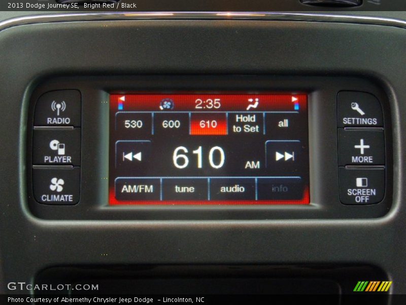 Bright Red / Black 2013 Dodge Journey SE