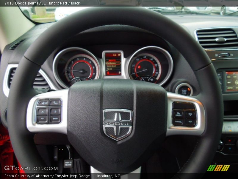 Bright Red / Black 2013 Dodge Journey SE