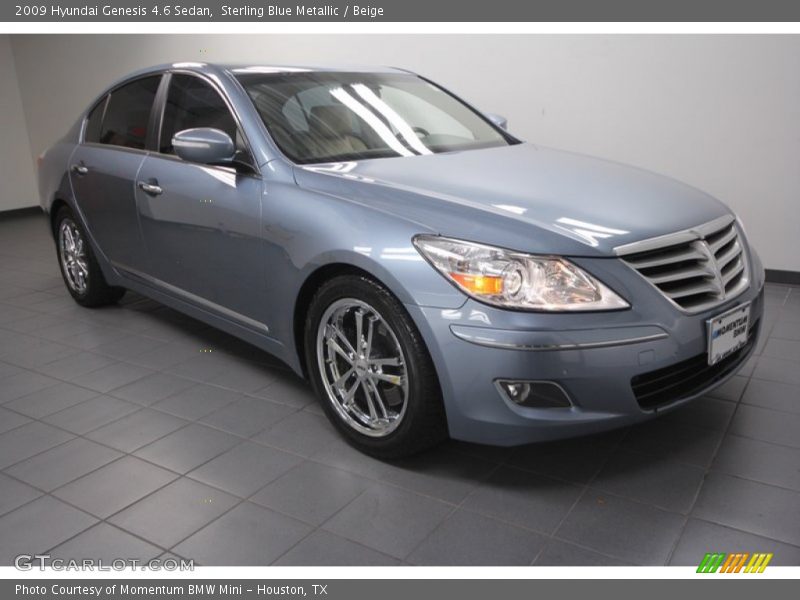 Sterling Blue Metallic / Beige 2009 Hyundai Genesis 4.6 Sedan