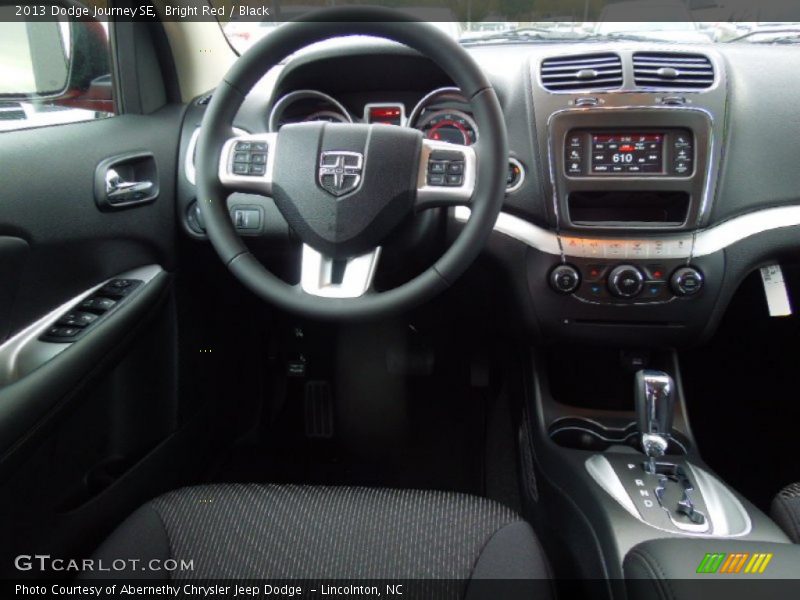 Bright Red / Black 2013 Dodge Journey SE