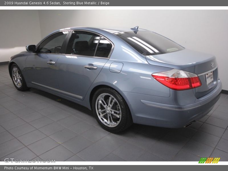 Sterling Blue Metallic / Beige 2009 Hyundai Genesis 4.6 Sedan