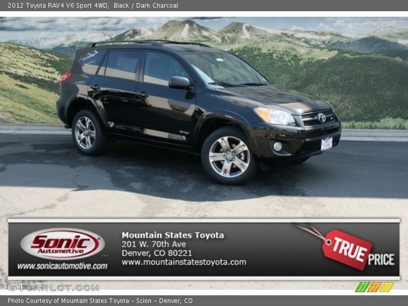 Black / Dark Charcoal 2012 Toyota RAV4 V6 Sport 4WD