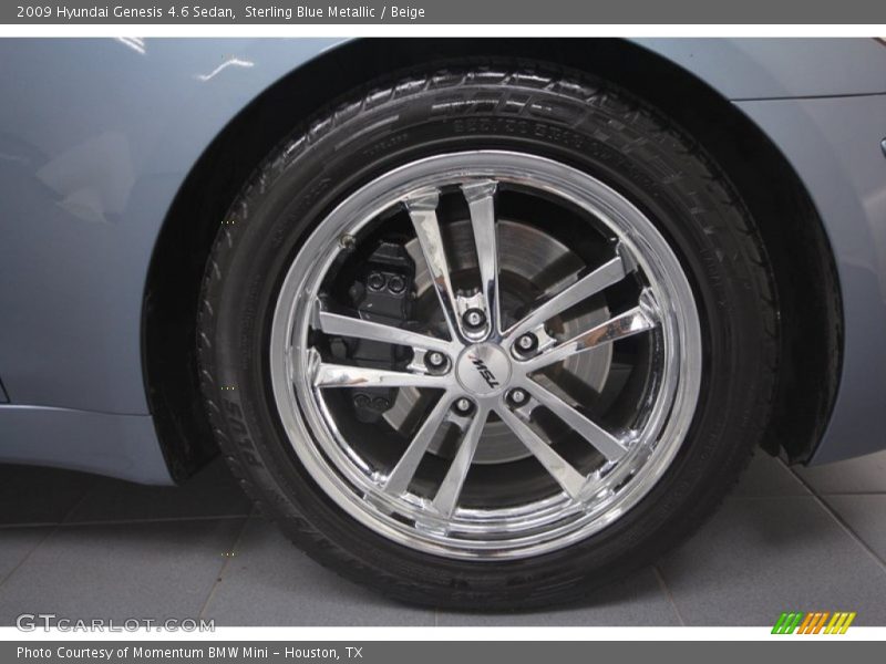 Sterling Blue Metallic / Beige 2009 Hyundai Genesis 4.6 Sedan