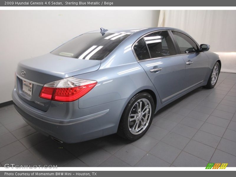 Sterling Blue Metallic / Beige 2009 Hyundai Genesis 4.6 Sedan