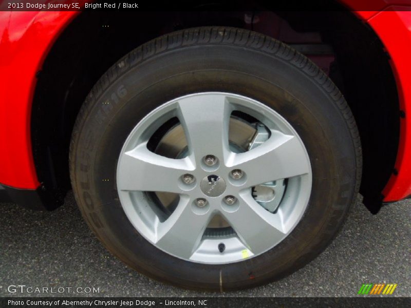 Bright Red / Black 2013 Dodge Journey SE