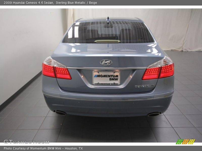 Sterling Blue Metallic / Beige 2009 Hyundai Genesis 4.6 Sedan