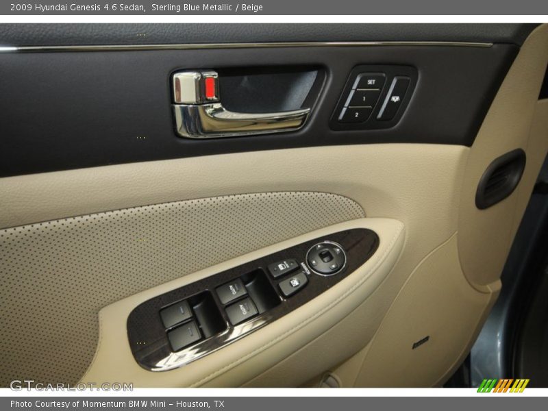 Sterling Blue Metallic / Beige 2009 Hyundai Genesis 4.6 Sedan