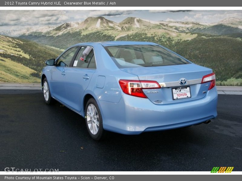 Clearwater Blue Metallic / Ash 2012 Toyota Camry Hybrid XLE